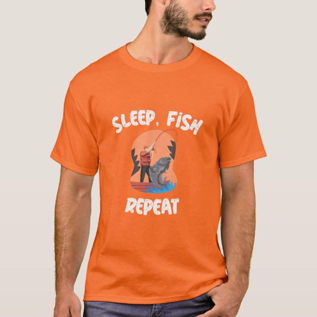 Sleep, Fish, Repeat T-Shirt (Front)