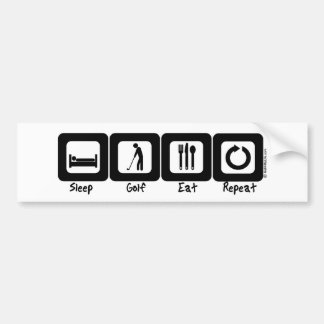 Sleep Golf Eat Repeat Bumper Sticker
