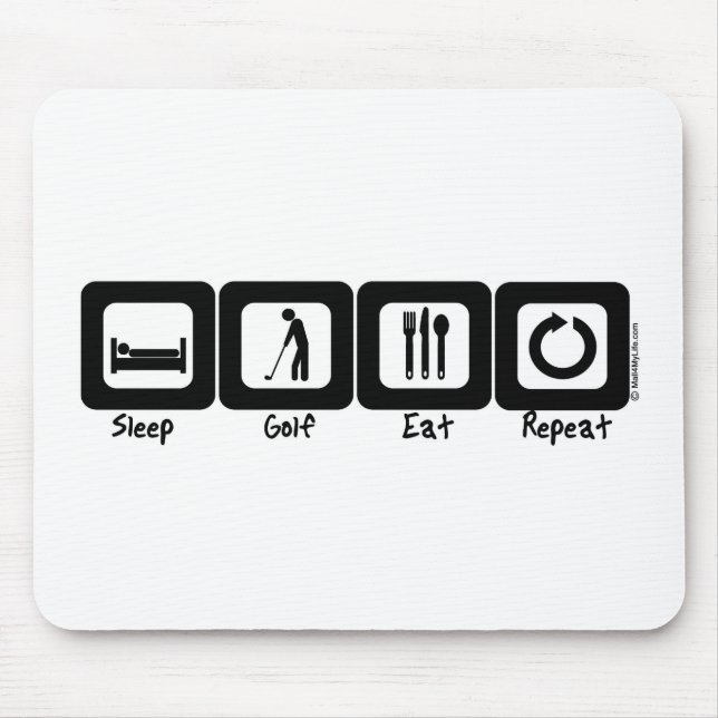 Sleep Golf Eat Repeat Mouse Pad (Front)
