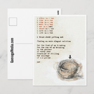 Sleep In A Box Art Poetry Postcard