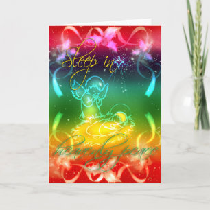 Sleep in heavenly peace Christmas Greeting Card