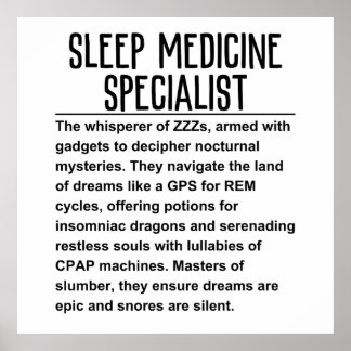 Sleep medicine specialist poster