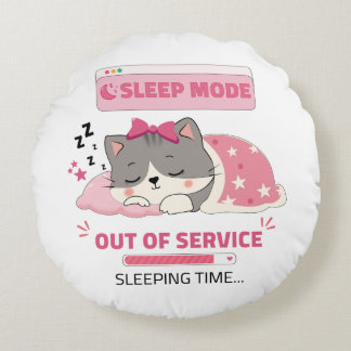 sleep mood round cushion