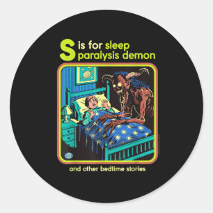 Sleep Paralysis Demon Sarcastic Retro Funny Adult  Classic Round Sticker
