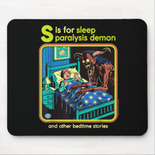 Sleep Paralysis Demon Sarcastic Retro Funny Adult Mouse Pad