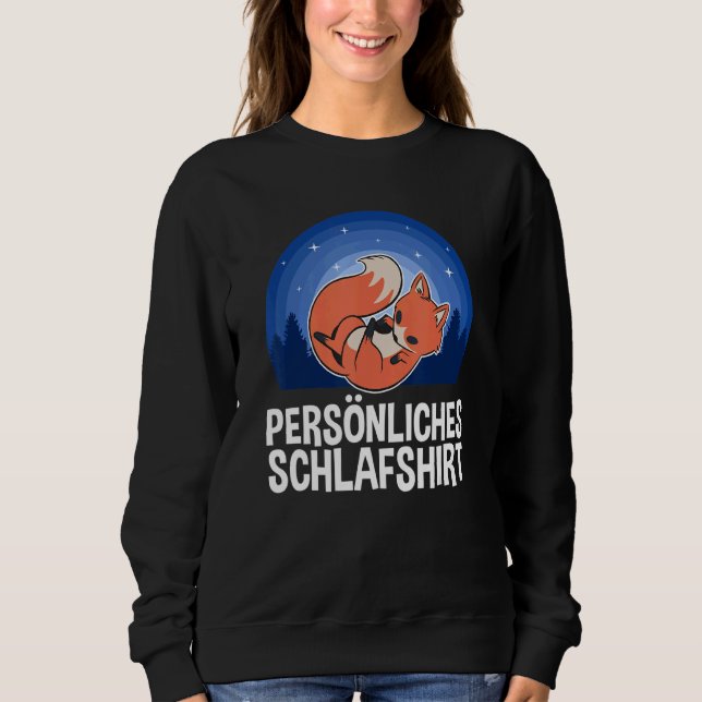 Sleep Pyjamas Nightdress Cute Fox Sweatshirt (Front)