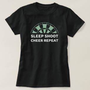 Sleep Shoot Cheer Repeat   Archery Mum T-Shirt