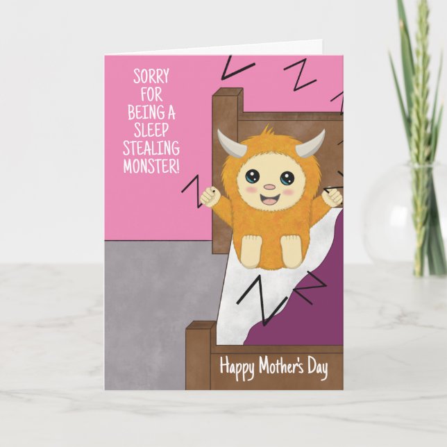 Sleep Stealing Monster Mother's Day Card (Front)