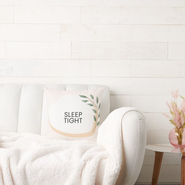 "Sleep Tight Pillow Cover with Minimalist Botanica (Couch)