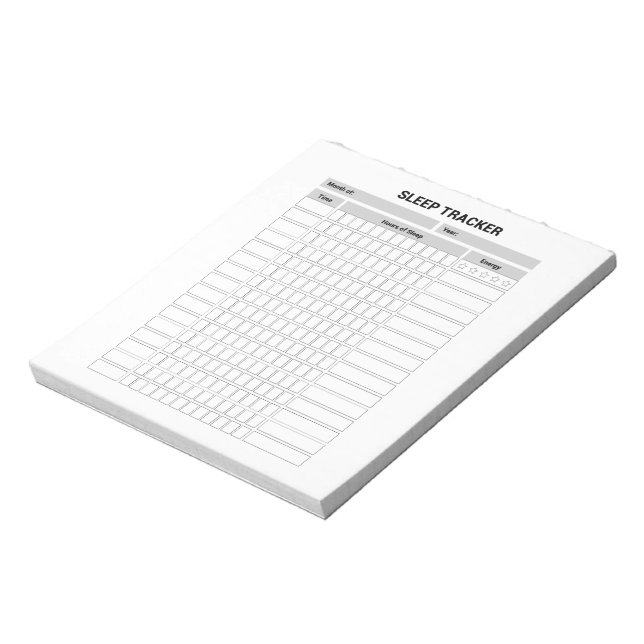 Sleep Tracker Notepad (Rotated)