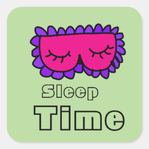 Sleep wine square sticker