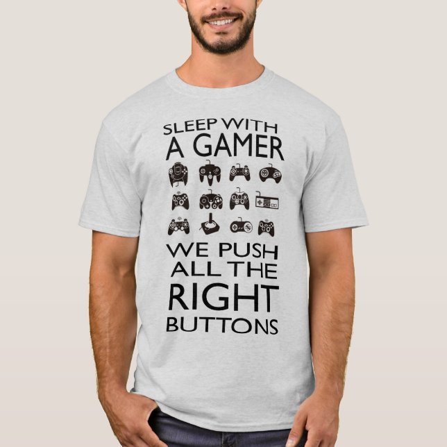 SLEEP WITH A GAMER !!! Men's Basic T-Shirt (Front)