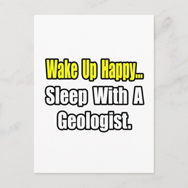 Sleep With a Geologist Postcard (Front)