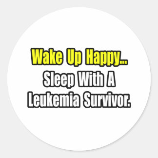 Sleep With a Leukaemia Survivor Classic Round Sticker