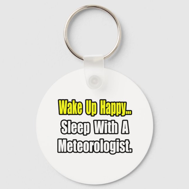 Sleep With a Meteorologist Key Ring (Front)
