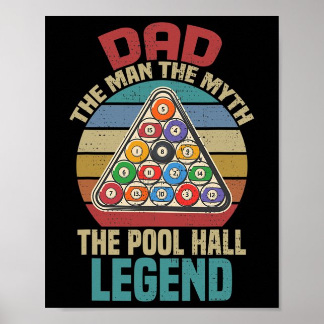 Sleep With A Pool Player Funny Billiards Rack Pool Poster (Front)