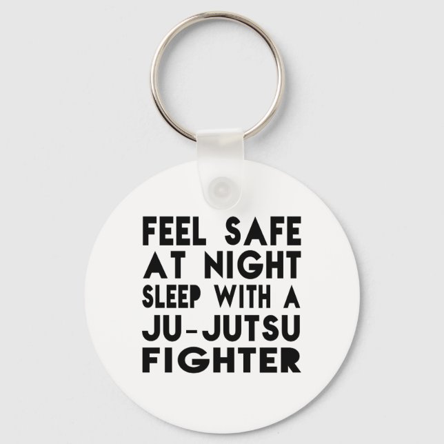 Sleep With Ju-Jutsu Fighter Funny Designs Key Ring (Front)