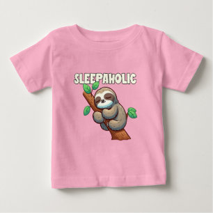 Sleepaholic - Sleep Lovers - Sleeping Sloth Baby T-Shirt