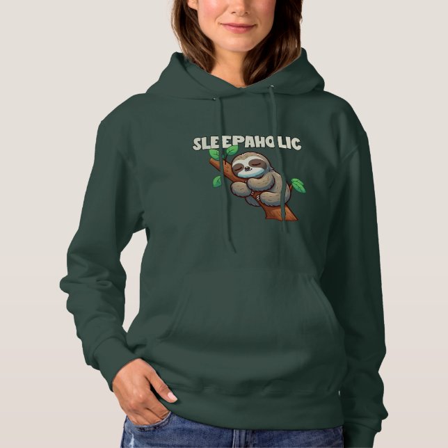Sleepaholic - Sleep Lovers - Sleeping Sloth Hoodie (Front)