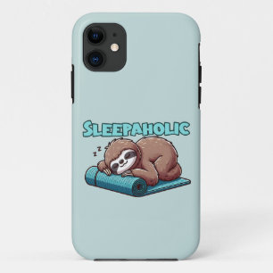Sleepaholic - Sleeping Sloth On Yoga mat  Case-Mate iPhone Case