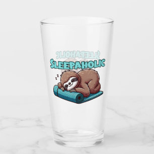 Sleepaholic - Sleeping Sloth On Yoga mat Glass