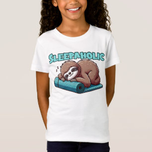 Sleepaholic - Sleeping Sloth On Yoga mat T-Shirt