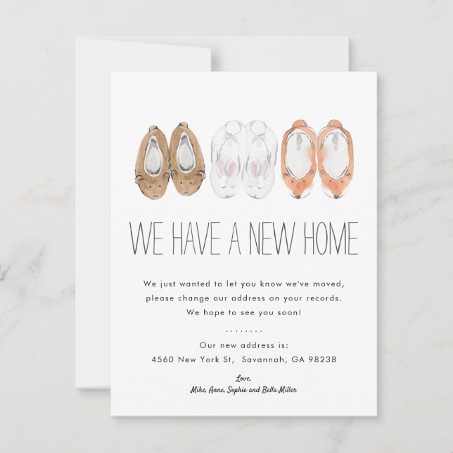 Sleepers New Home | Moving Announcement Card (Front)