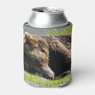 Sleeping Alaska Grizzly Bear Can Cooler
