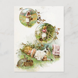 Sleeping and Dreaming of Bunny Rabbits Postcard