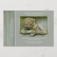 Sleeping Angel Bereavement Thank You Card