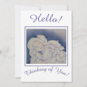 Sleeping Angel Thinking of You Holiday Card