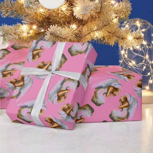 Sleeping angel wrapping paper (Holidays)