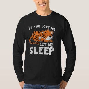 Sleeping Animal Pj Predator Tiger Pajama Napping T T-Shirt