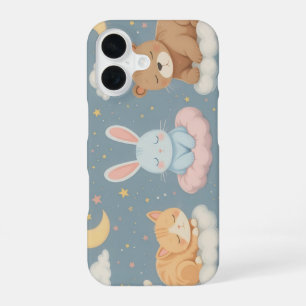 Sleeping Animals on Clouds iPhone/iPad Case