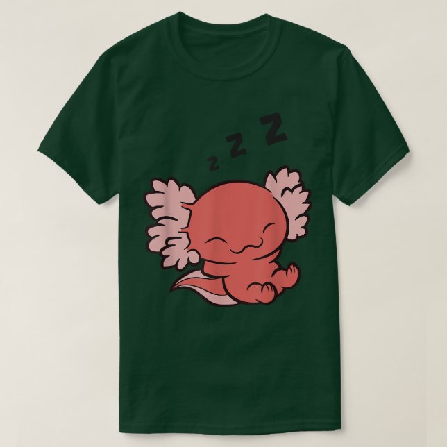 Sleeping Aolotl Lazy Aolotls  T-Shirt (Design Front)
