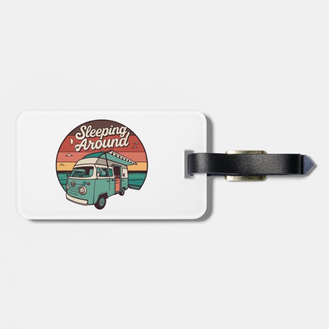 Sleeping Around Camper Luggage Tag (Back Horizontal)