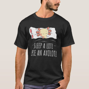 Sleeping Axolotl Pyjamas Mexican Salamander Lover  T-Shirt