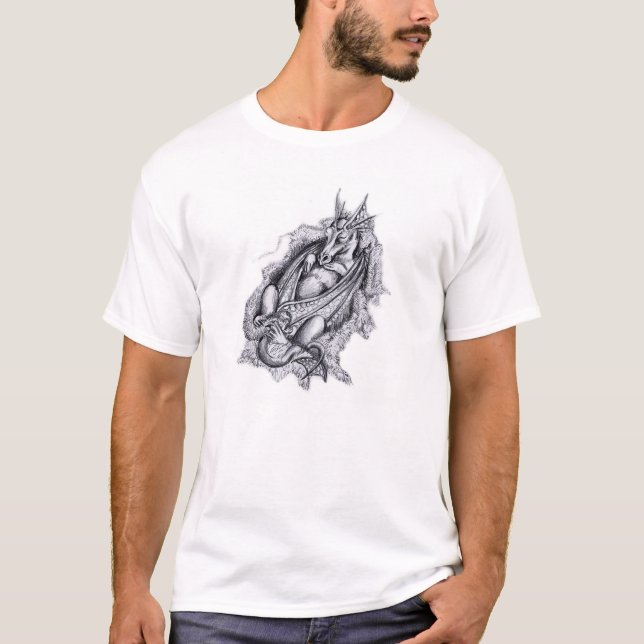 Sleeping baby dragon T-Shirt (Front)