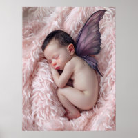 Sleeping Baby Fairy Nursery Art