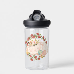 Sleeping Baby Lamb Custom Water Bottle