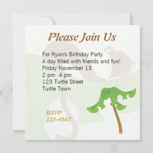 Sleeping Baby Monkey Invitation