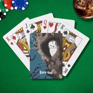 Sleeping Barn Owl Playing Cards