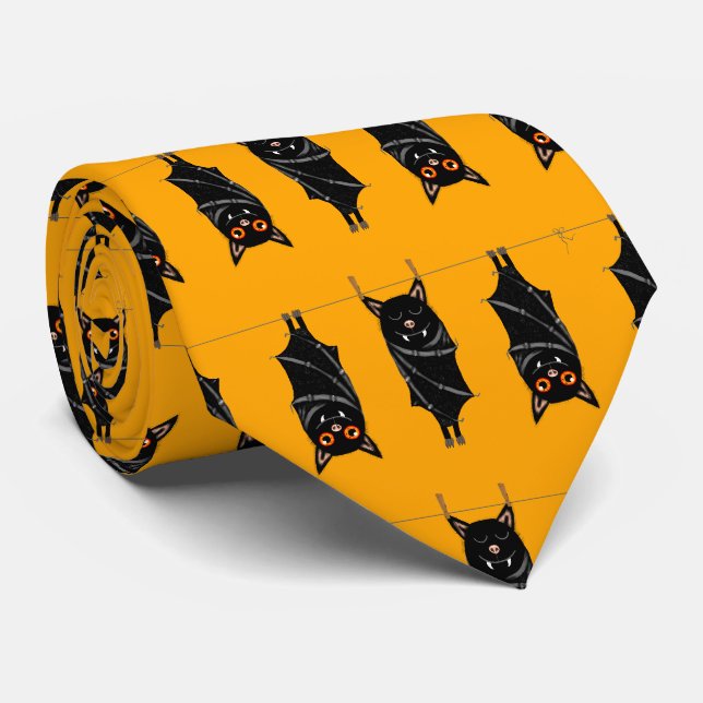 sleeping bats tie (Rolled)