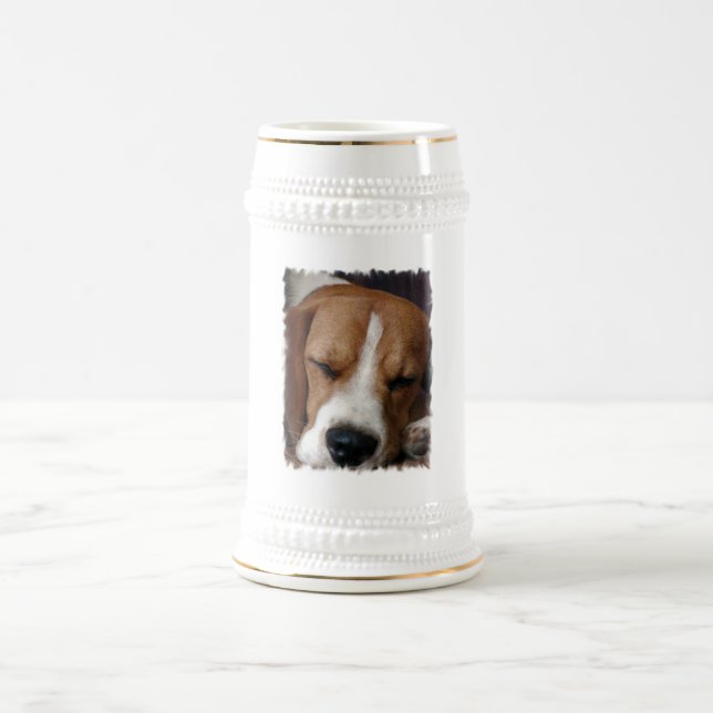 Sleeping Beagle Beer Stein (Center)