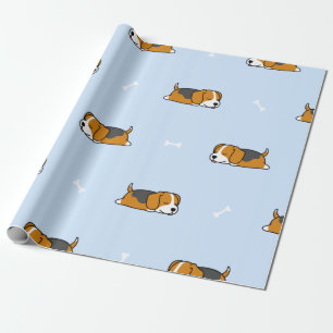 Sleeping Beagle Puppy Wrapping Paper