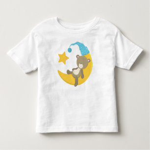 Sleeping Bear, Cute Bear, Bear On The Moon Toddler T-Shirt