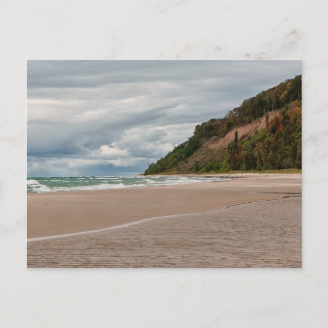 Sleeping bear dunes beach postcard (Front)