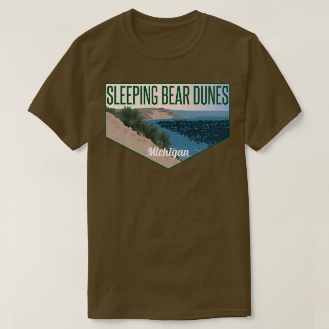 Sleeping Bear Dunes Michigan T-Shirt (Design Front)