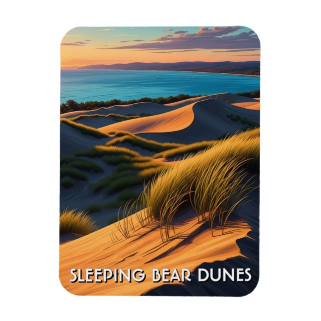 Sleeping Bear Dunes Michigan Travel Magnet (Vertical)