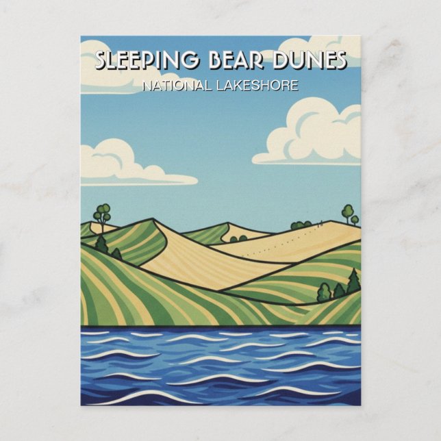 Sleeping Bear Dunes Michigan Travel Postcard (Front)